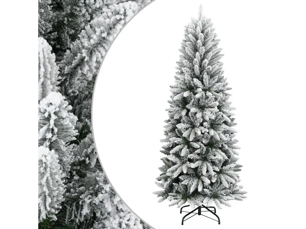 Sapin de Noël artificiel avec neige floquée 240 cm PVC et PE