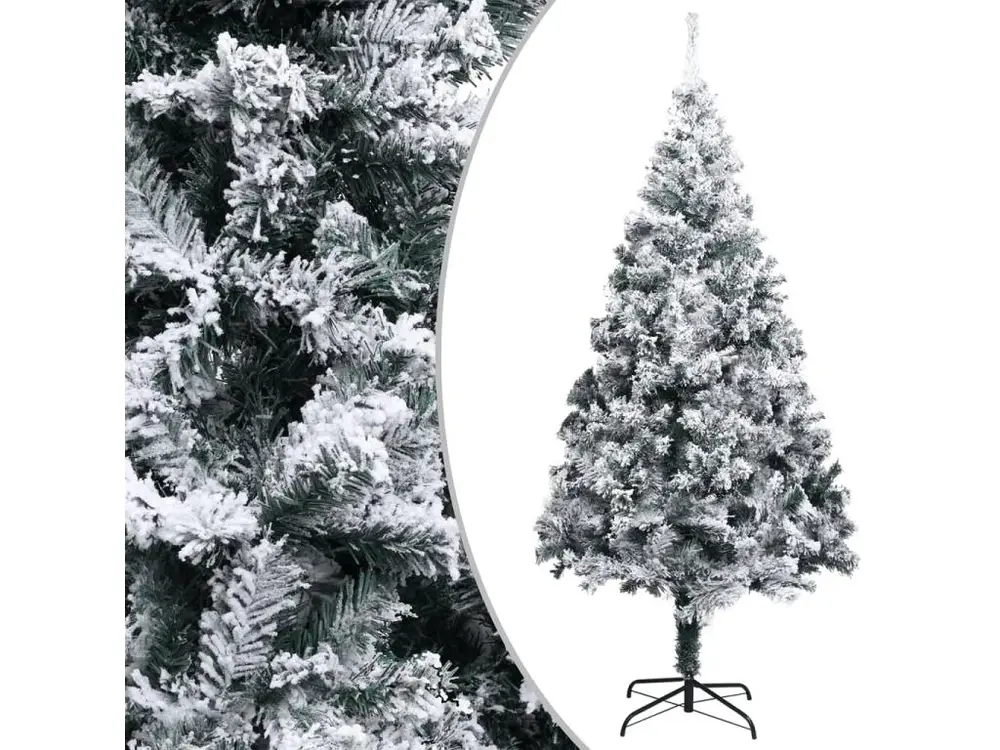 Sapin de Noël artificiel avec neige floquée Vert 400 cm PVC