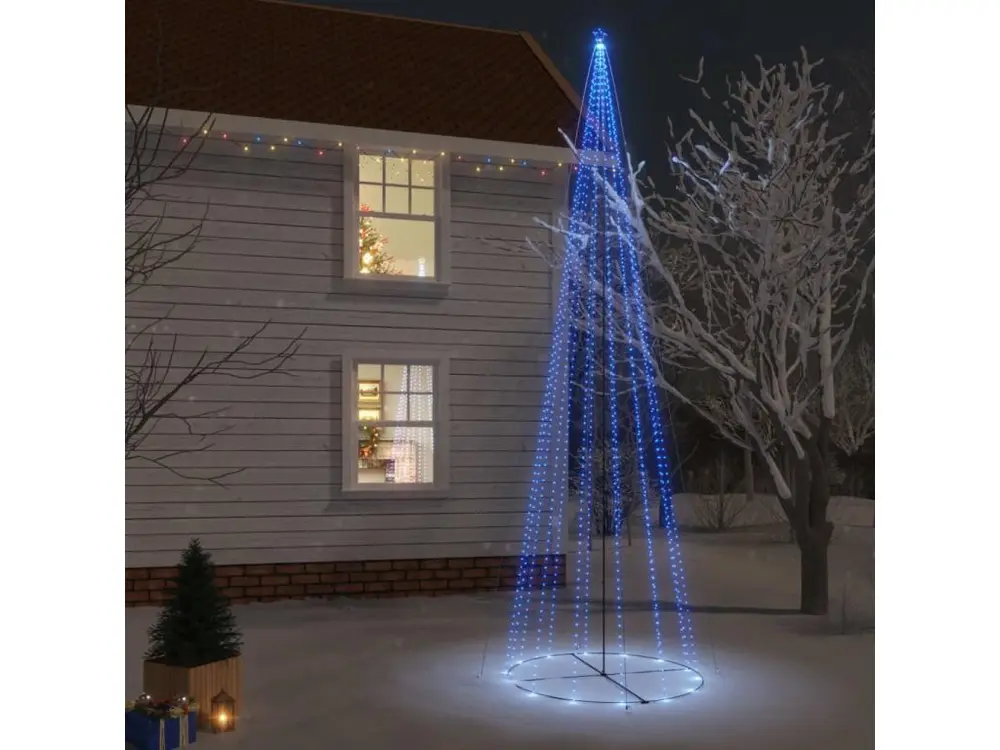 Arbre de Noël cône 1134 LED Bleues 230x800 cm