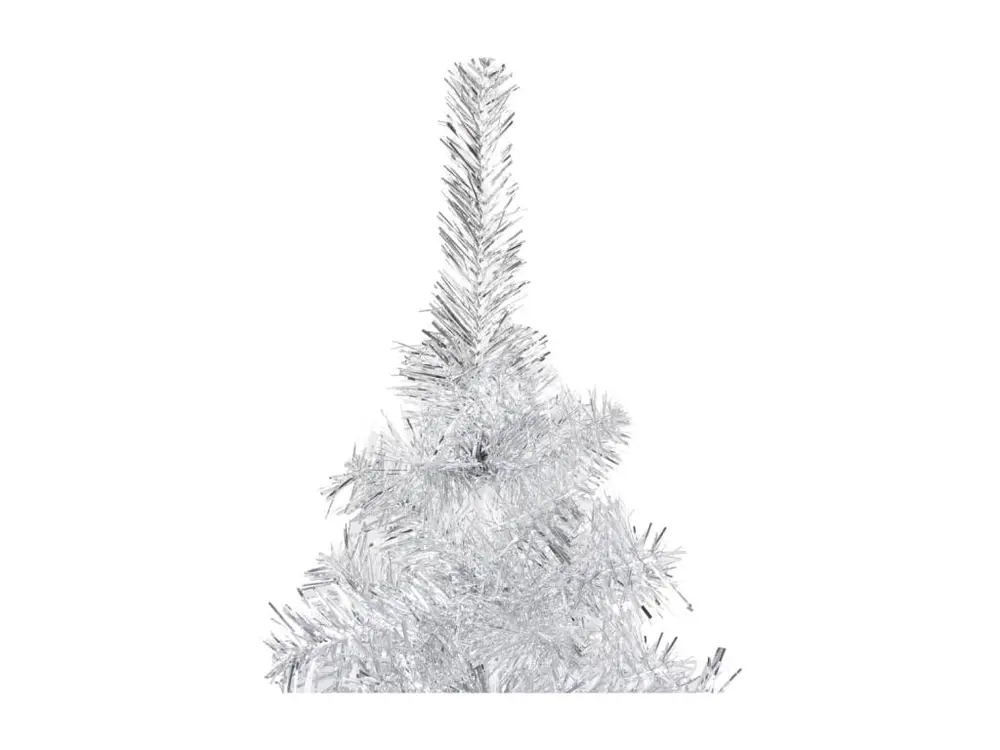 Arbre de Noël artificiel avec LED et boules Argenté 210 cm PET