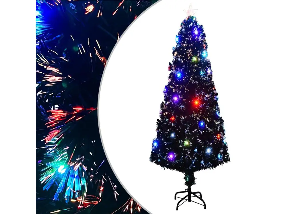 Sapin de Noël artificiel avec support/LED 240 cm fibre optique