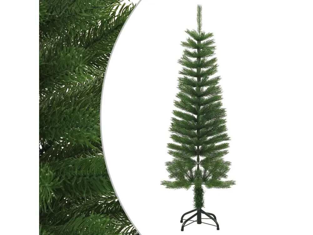 Sapin de Noël artificiel mince avec support 120 cm PE