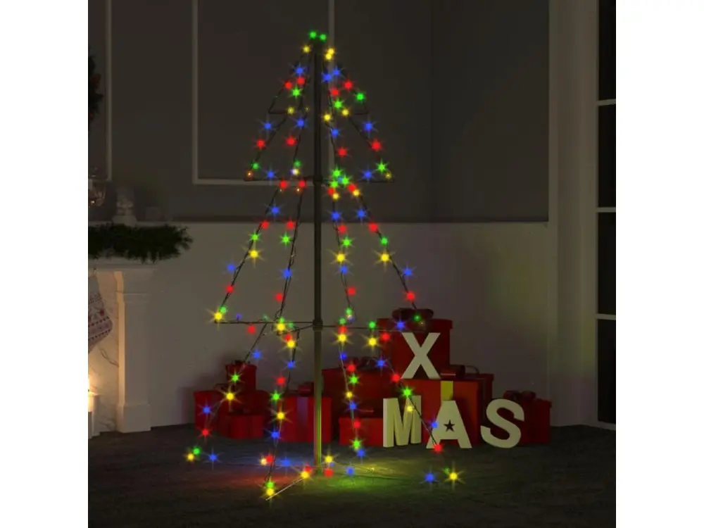 Arbre de Noël cône 160 LED d'intérieur/d'extérieur 78x120 cm