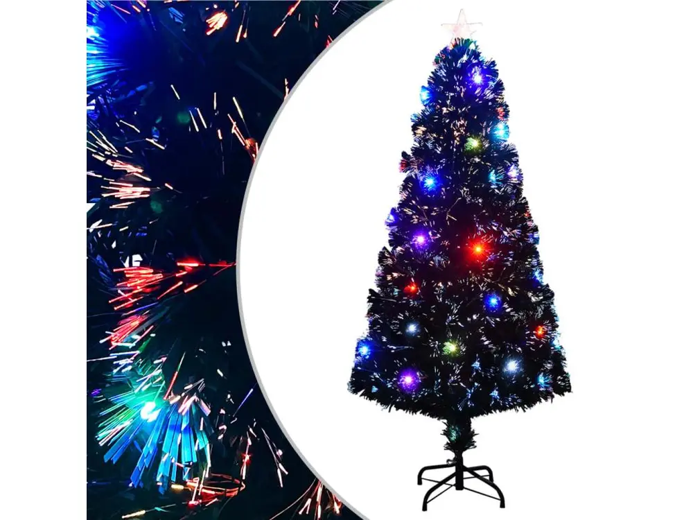 Sapin de Noël artificiel avec support/LED 150 cm fibre optique