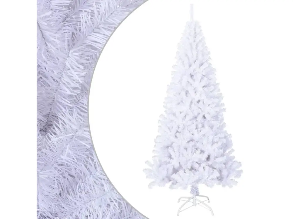 Arbre de Noël artificiel avec branches épaisses blanc 240cm PVC