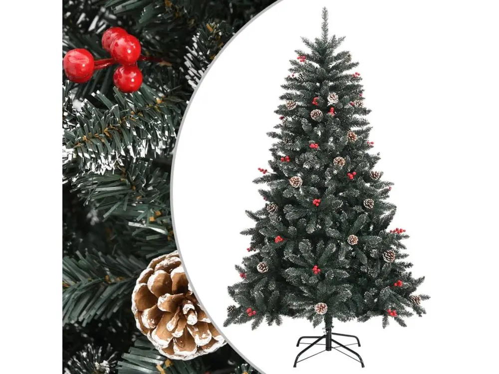 Sapin de Noël artificiel avec support Vert 120 cm PVC