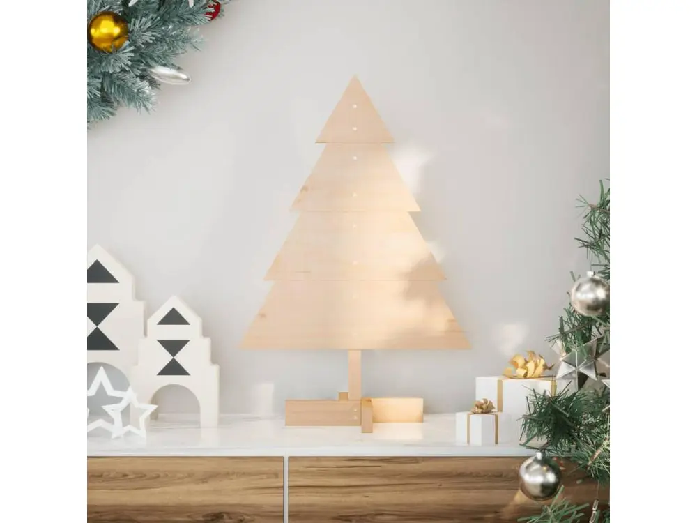 Arbre de Noël en bois pour décoration 70 cm bois massif