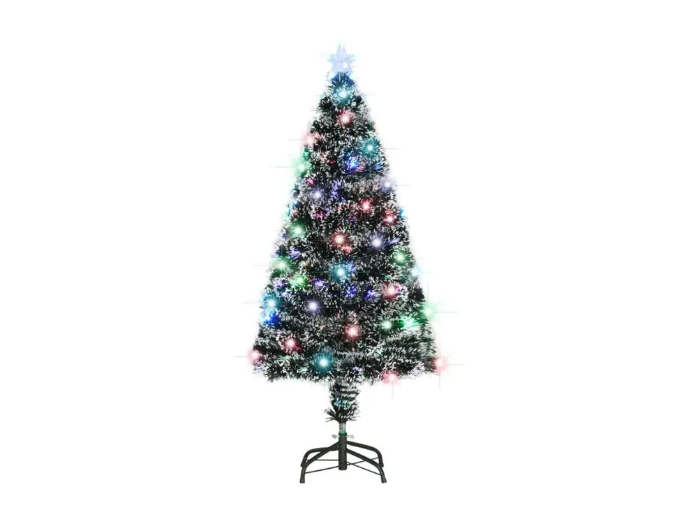 Sapin de Noël artificiel avec support/LED 120 cm fibre optique