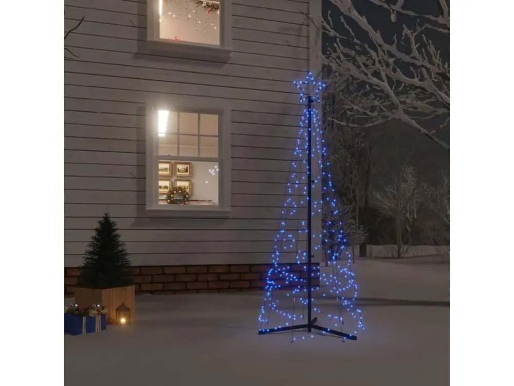 Arbre de Noël cône 200 LED Bleues 70x180 cm