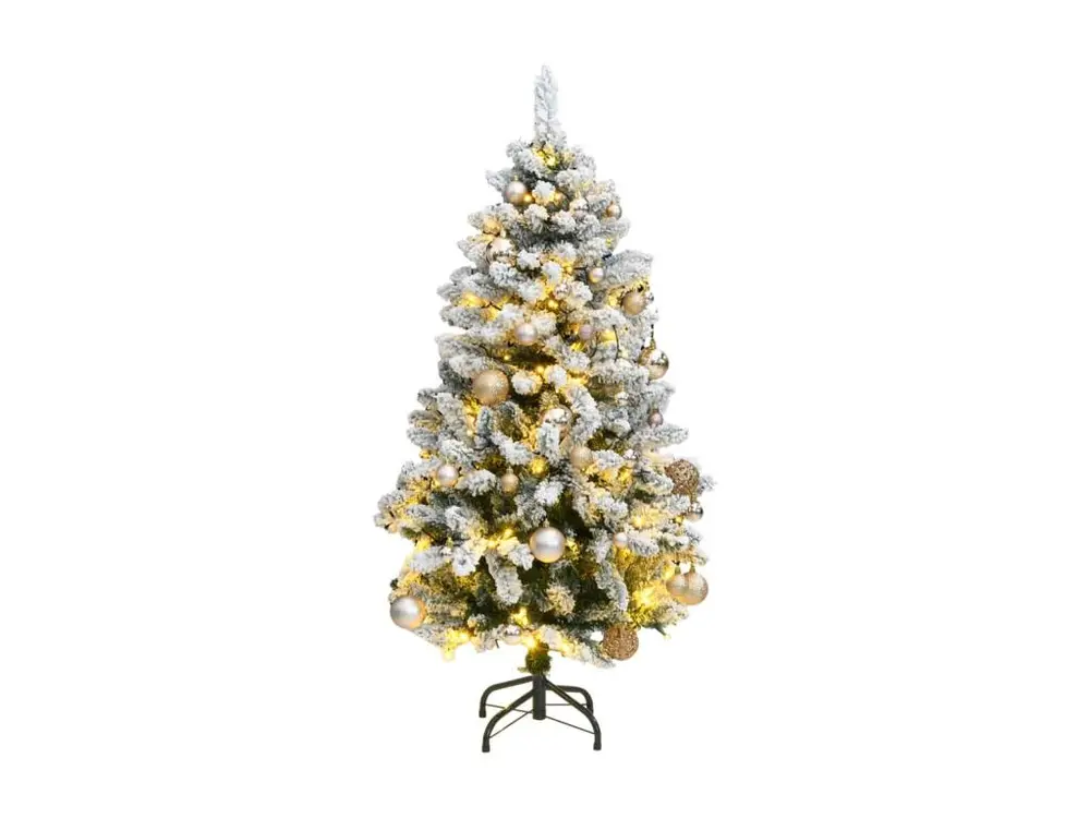 Sapin de Noël artificiel articulé 150 LED et boules 150 cm