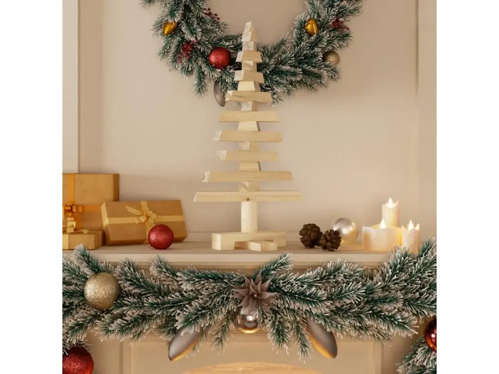 Arbre de Noël en bois pour décoration 60 cm bois massif de pin