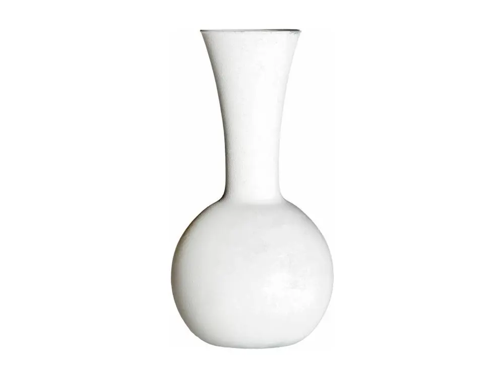 Vase en verre blanc 16x16x31 cm