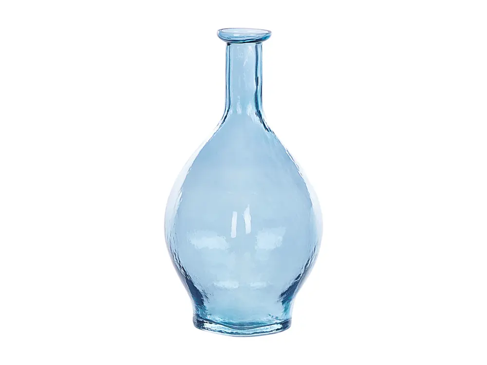 Vase en verre 28 cm bleu clair BIRYANI