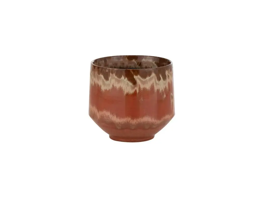 Cache pot en céramique rouge