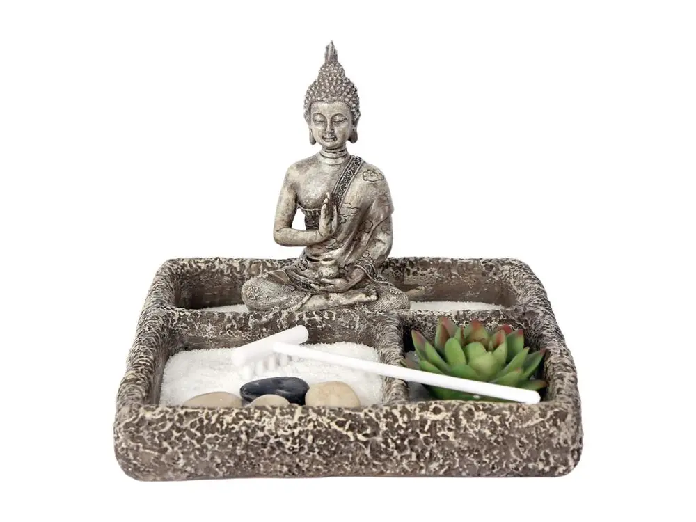 Jardin zen avec bouddha 19 x 14 x 19 cm