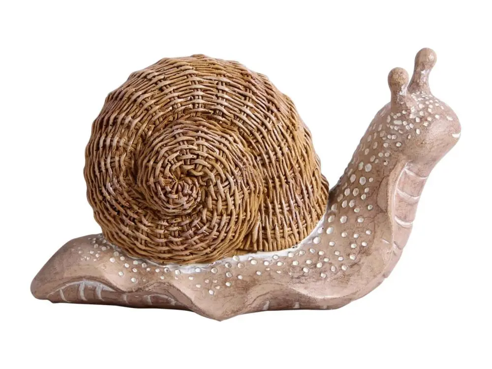 Escargot décoratif en résine et résine tressée