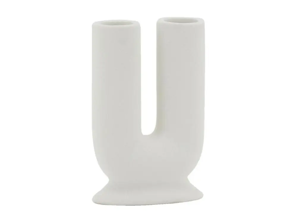 Vase en porcelaine blanc U