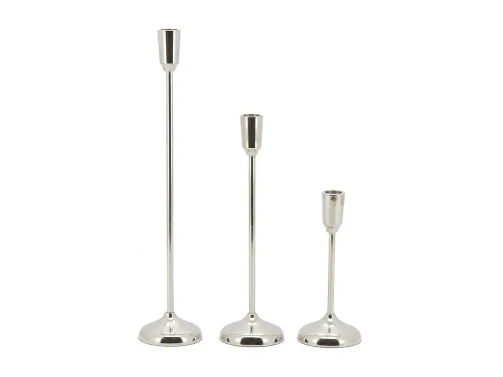 Hauts bougeoirs en aluminium (Lot de 3)