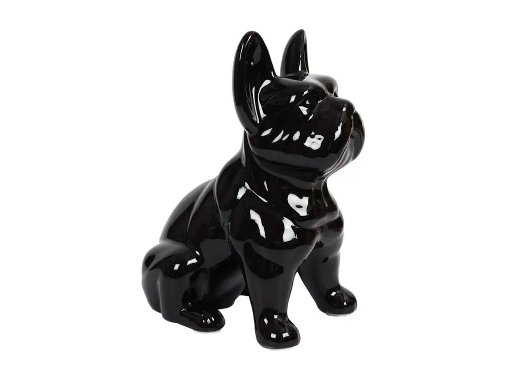 Bouledogue en céramique assis 30 cm