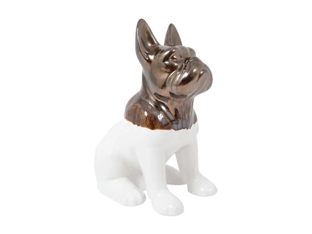 Statuette chien bouledogue en céramique Zoya