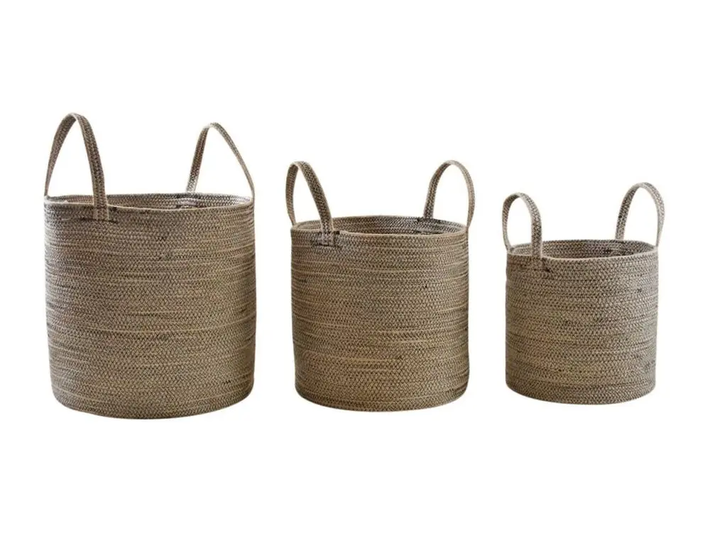 Cache-pot en jute et coton (Lot de 3)