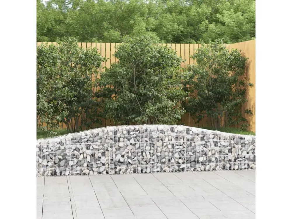 Paniers à gabions arqués 5 pcs 400x30x40-60 Fer galvanisé