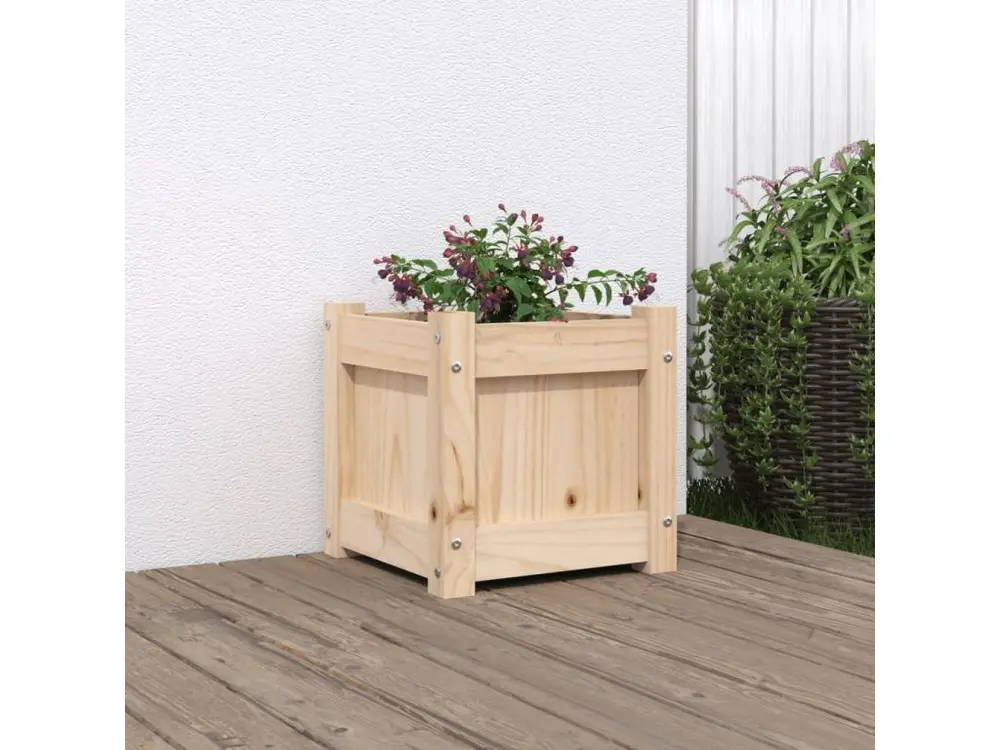 Jardinière 31x31x31 bois de pin massif