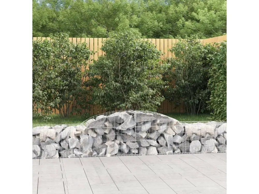 Paniers à gabions arqués 11 pcs 300x50x40-60 fer galvanisé