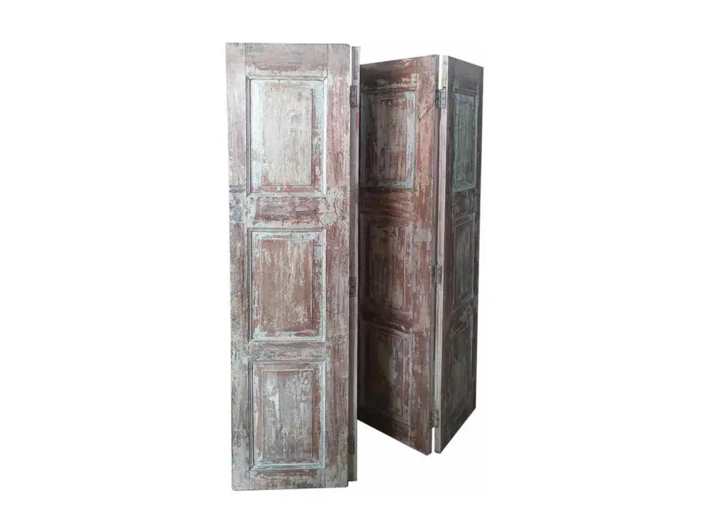 Paravent en bois marron 182x3x178h