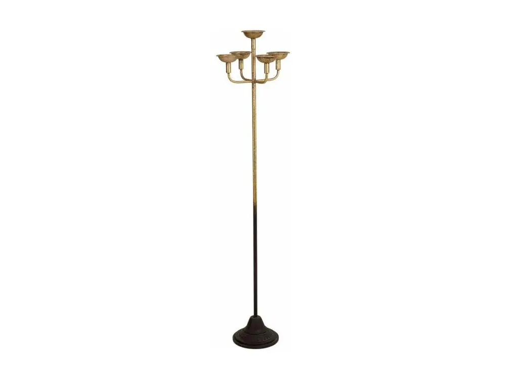 Lampadaire en métal noir 37x37x149h