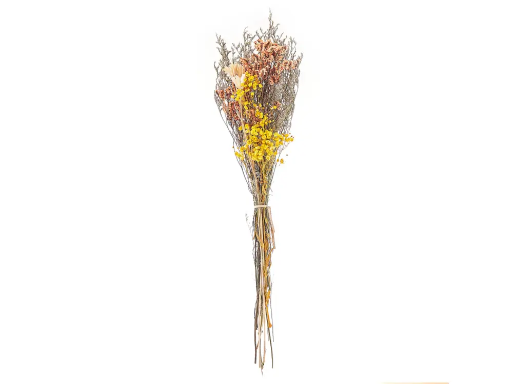 Bouquet de fleurs séchées 65 cm orange et jaune CARTAYA