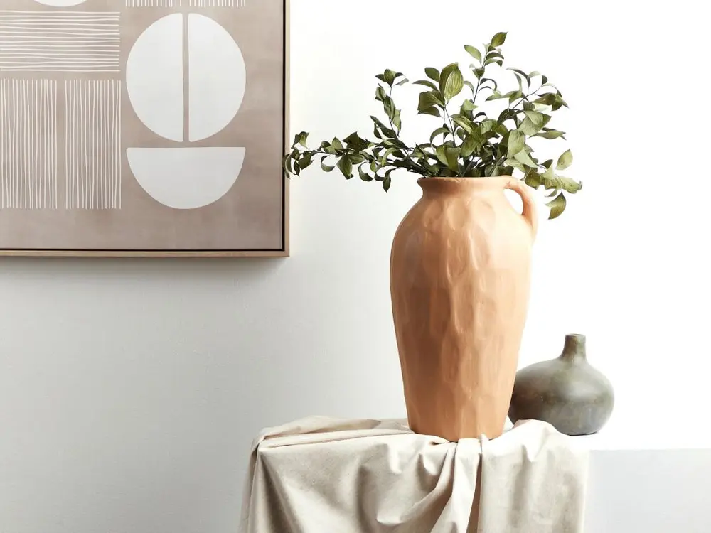 Terre cuite Vase décoratif 46 Beige TAIPING