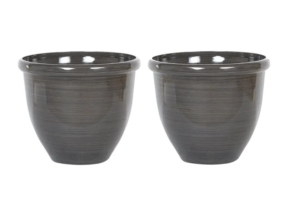 Lot de 2 cache-pot marron ⌀ 44 cm TESALIA