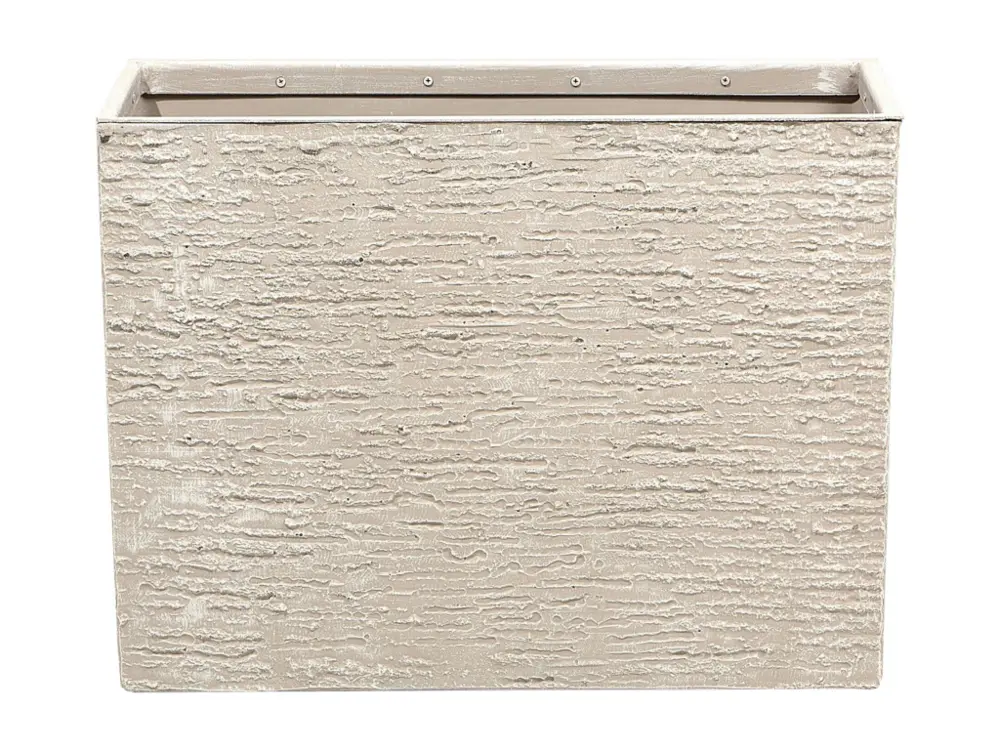 Petit cache-pot beige rectangulaire EDESSA