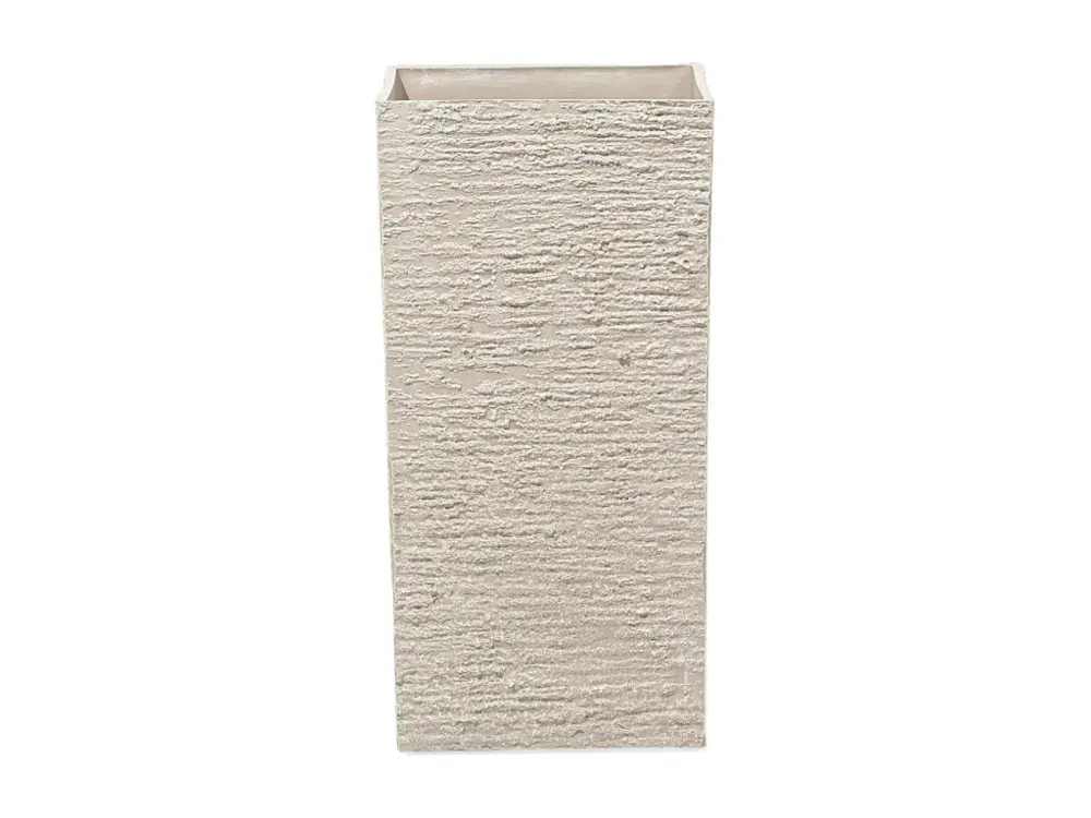 Petit cache-pot beige rectangulaire GAZA