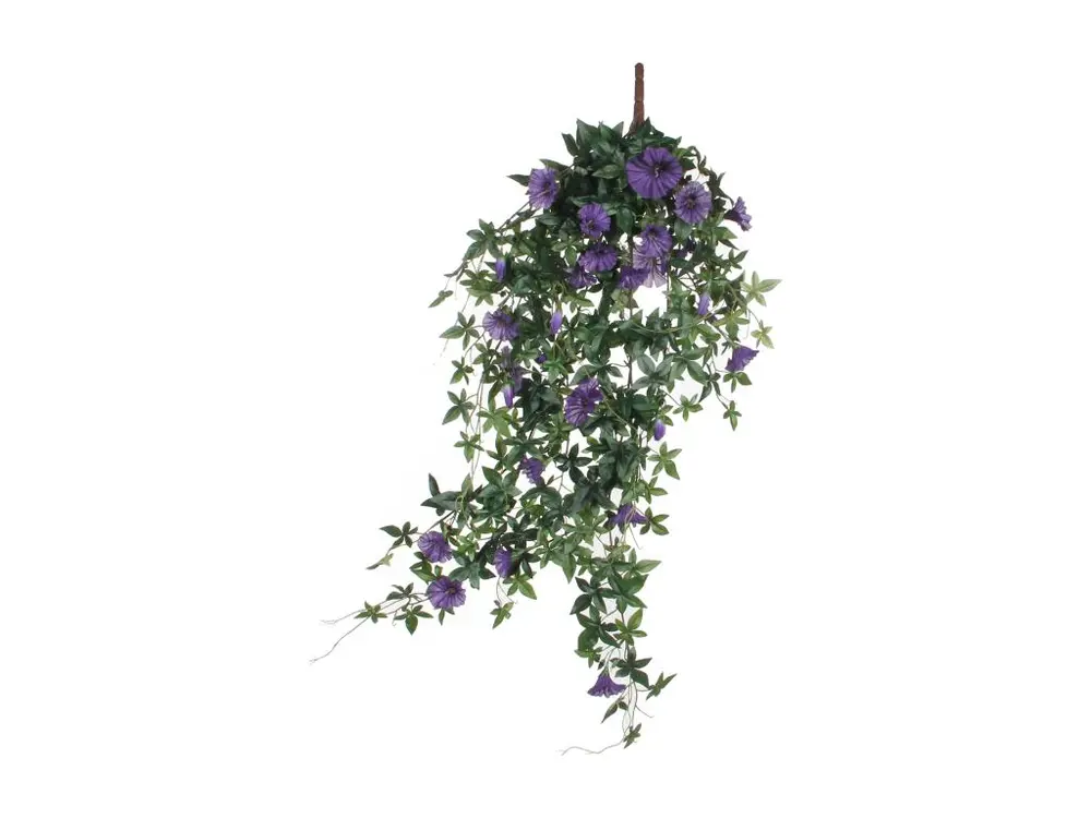 Plante artificielle suspendue en polyester - 15 x 20 x 80 - Violet foncé - PETUNIA HANGING