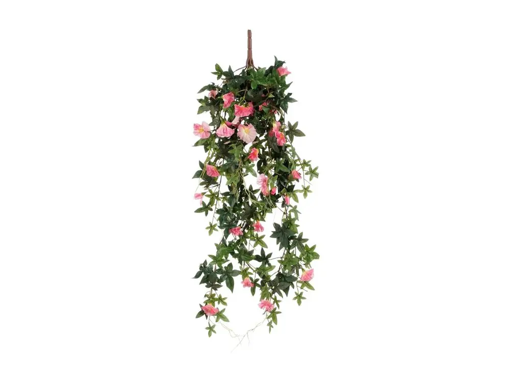 Plante artificielle suspendue en polyester et plastique - 80 x 20 x 15 - Rose - PETUNIA HANGING