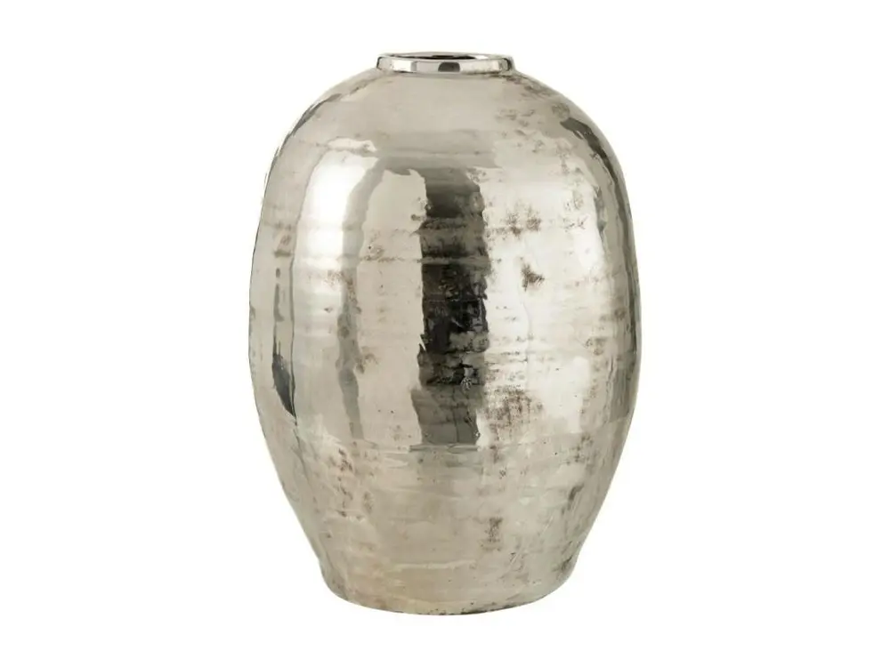 Vase Design en Métal "Arya" 57cm Argent