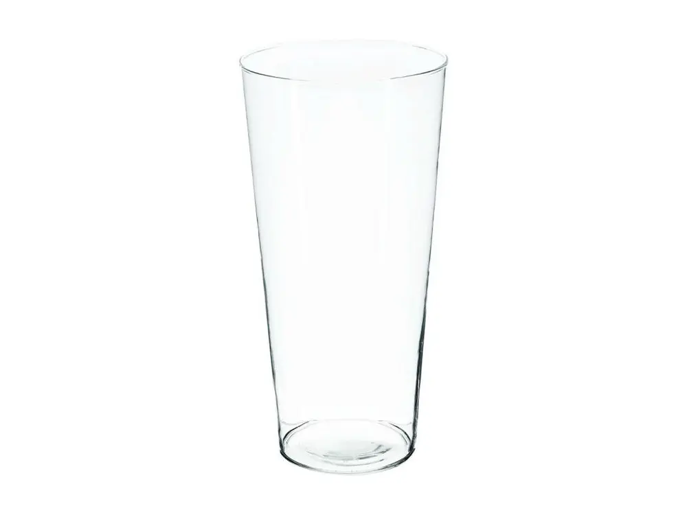 Vase en Verre "Conique" 30cm Transparent