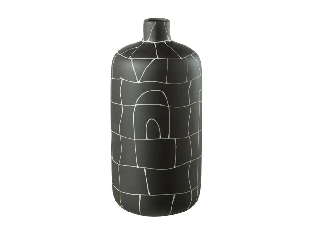 Vase Bouteille en Céramique "Japan" 37cm Noir