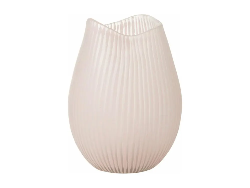 Vase ligne verre rose clair 23,5x23x30cm