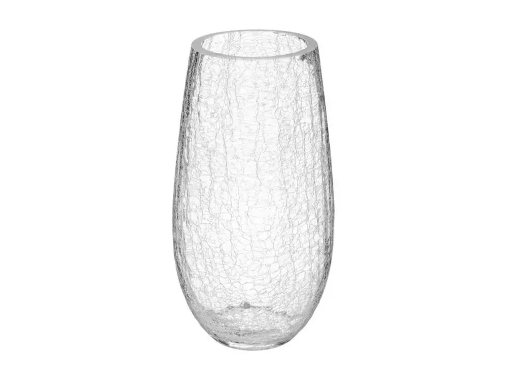 Vase Bombe Craquelé "'Léon" 27cm Transparent