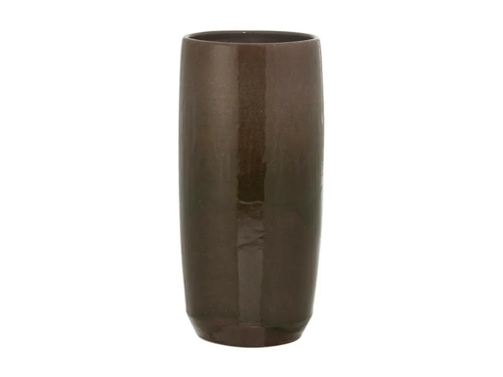 Vase Rond "Bord Céramique" 55cm Vert & Naturel