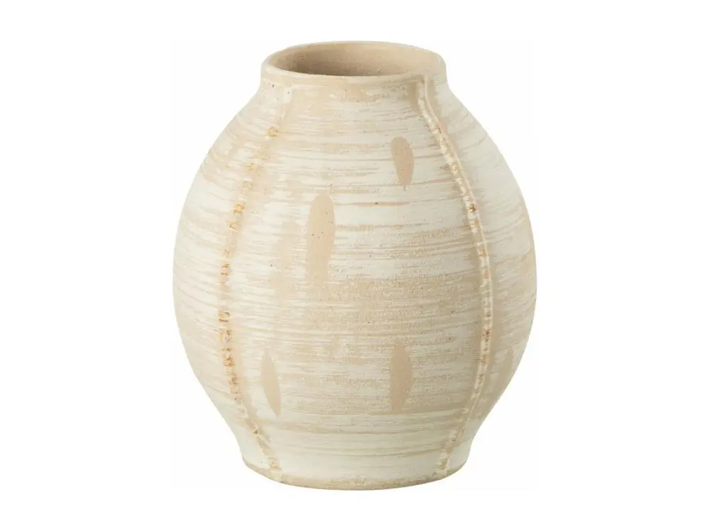 Vase round Céramique beige 17,5x17,5x20cm