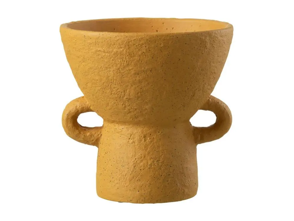 Vase Rond Design "Zenia" 25cm Ocre