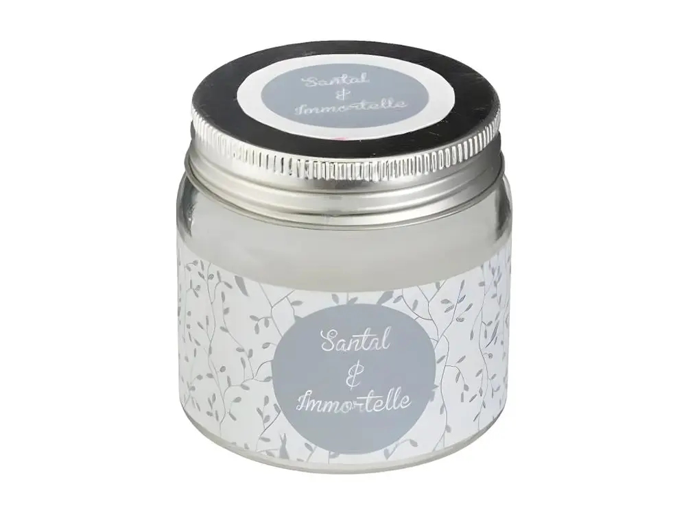 Bougie Parfumée en Verre "Bocal" 65g Santal & Immortelle