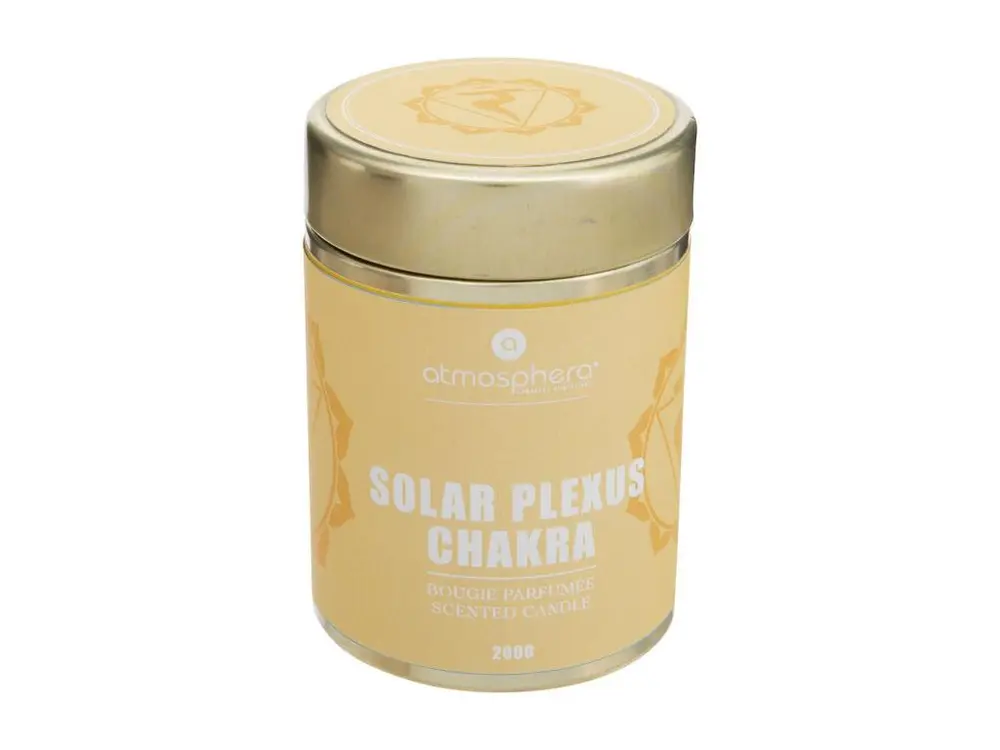 Bougie Parfumée "Chakra" 200g Jaune Plexus Solaire