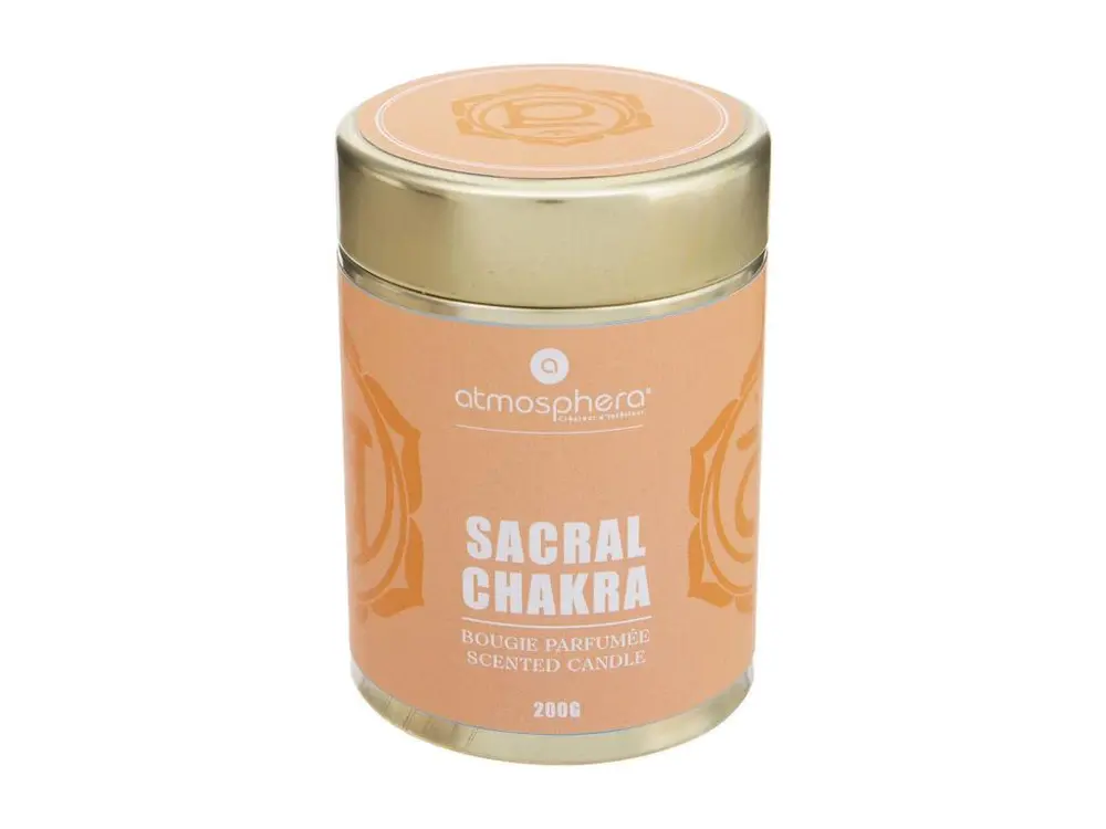 Bougie Parfumée "Chakra" 200g Orange Sacré