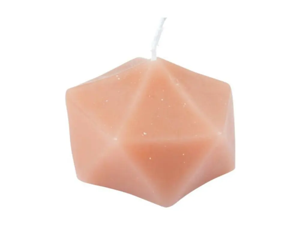 Bougie Déco Origami "Arty" 7cm Blush