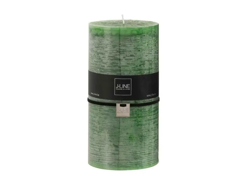 Bougie Cylindrique Déco "Junina" 20cm Vert Clair